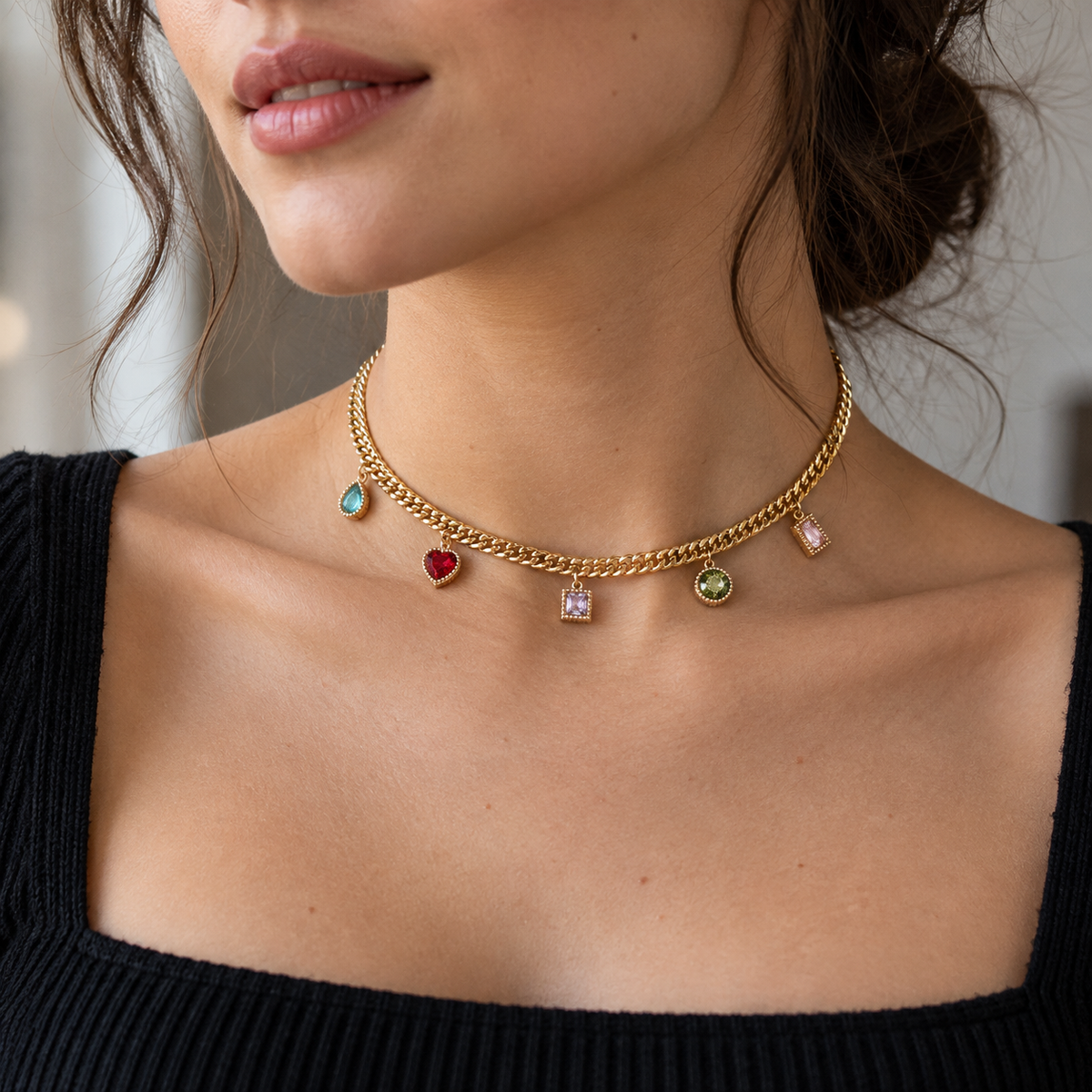 Jewel Parade Double-Chain Choker