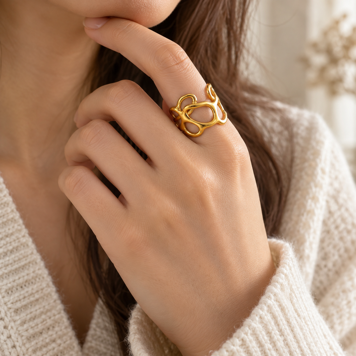 Sculpted Orbit Ring