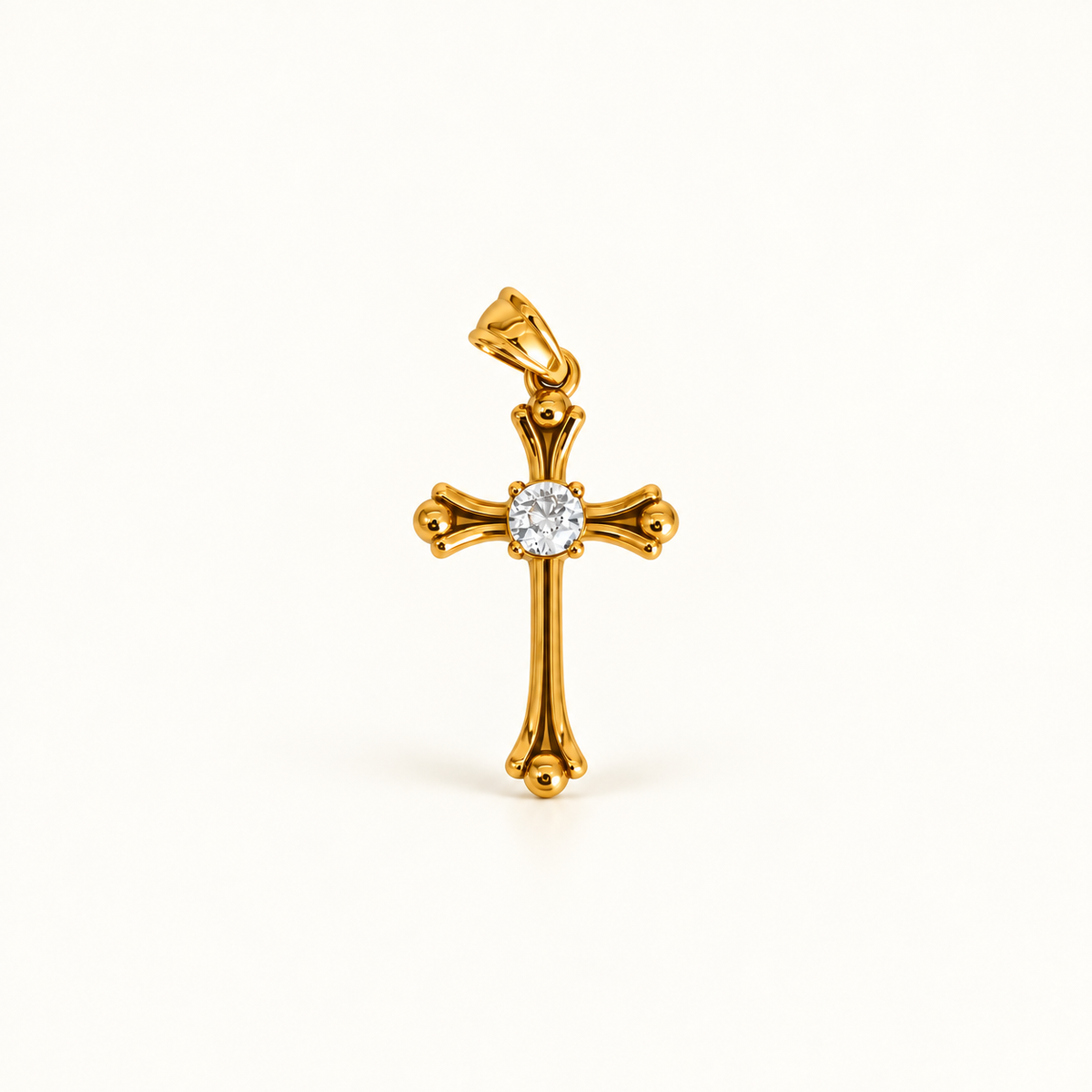Crystal Cross Charm