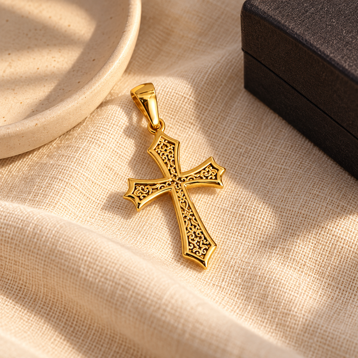 Heritage Filigree Cross Pendant