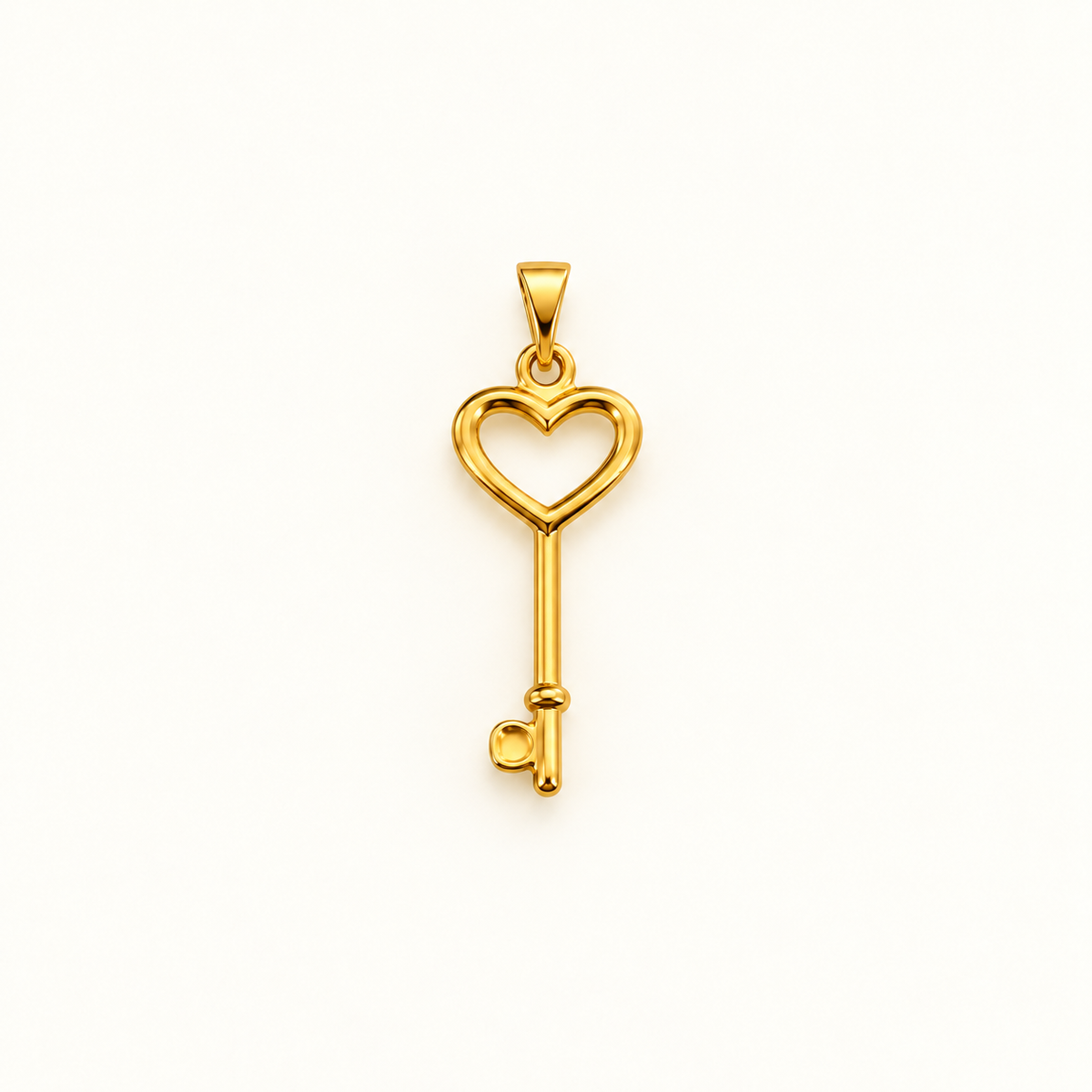 Heart Key Charm