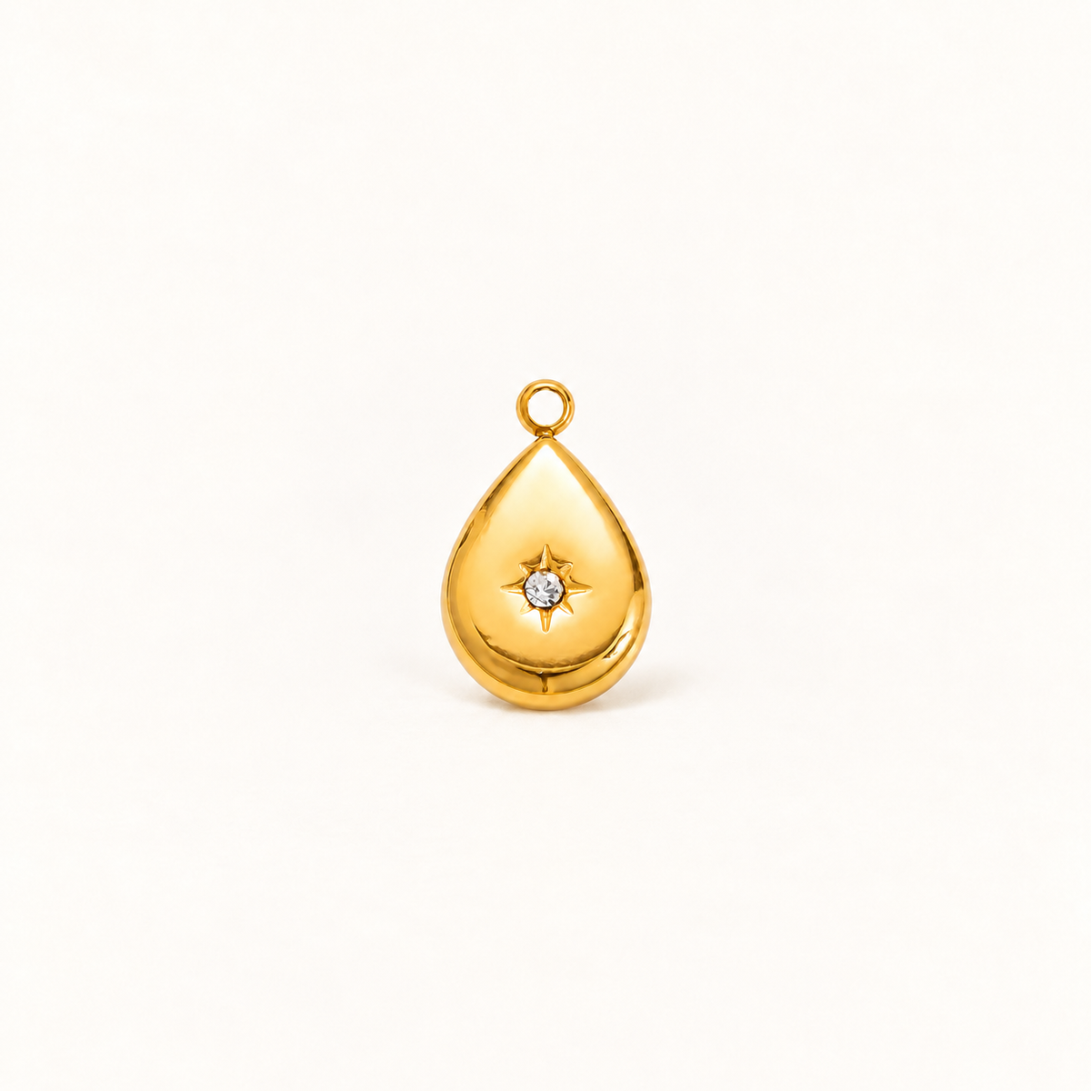 Gold Teardrop Starburst Charm