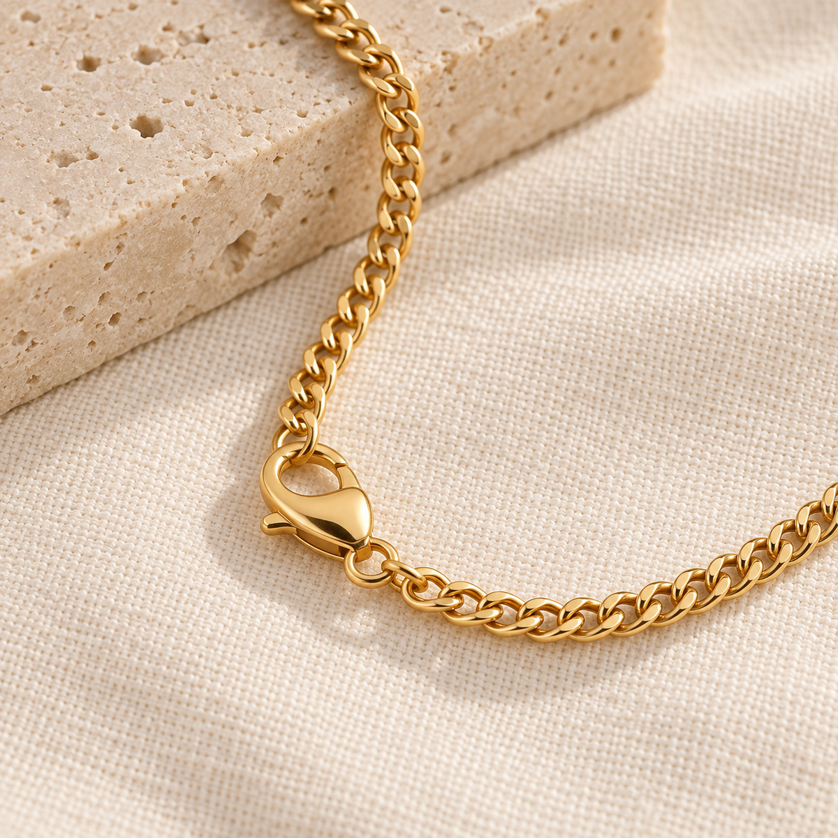 Classic 3mm Curb Chain Necklace