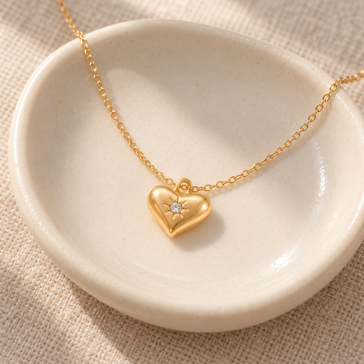 Mini Starburst Heart Charm