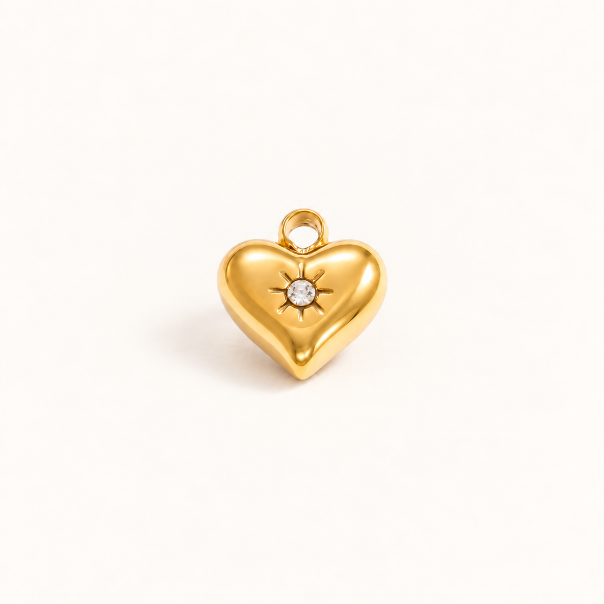 Mini Starburst Heart Charm