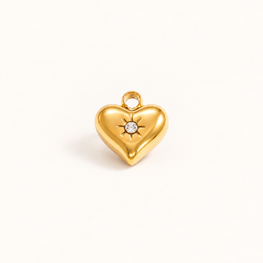 Mini Starburst Heart Charm