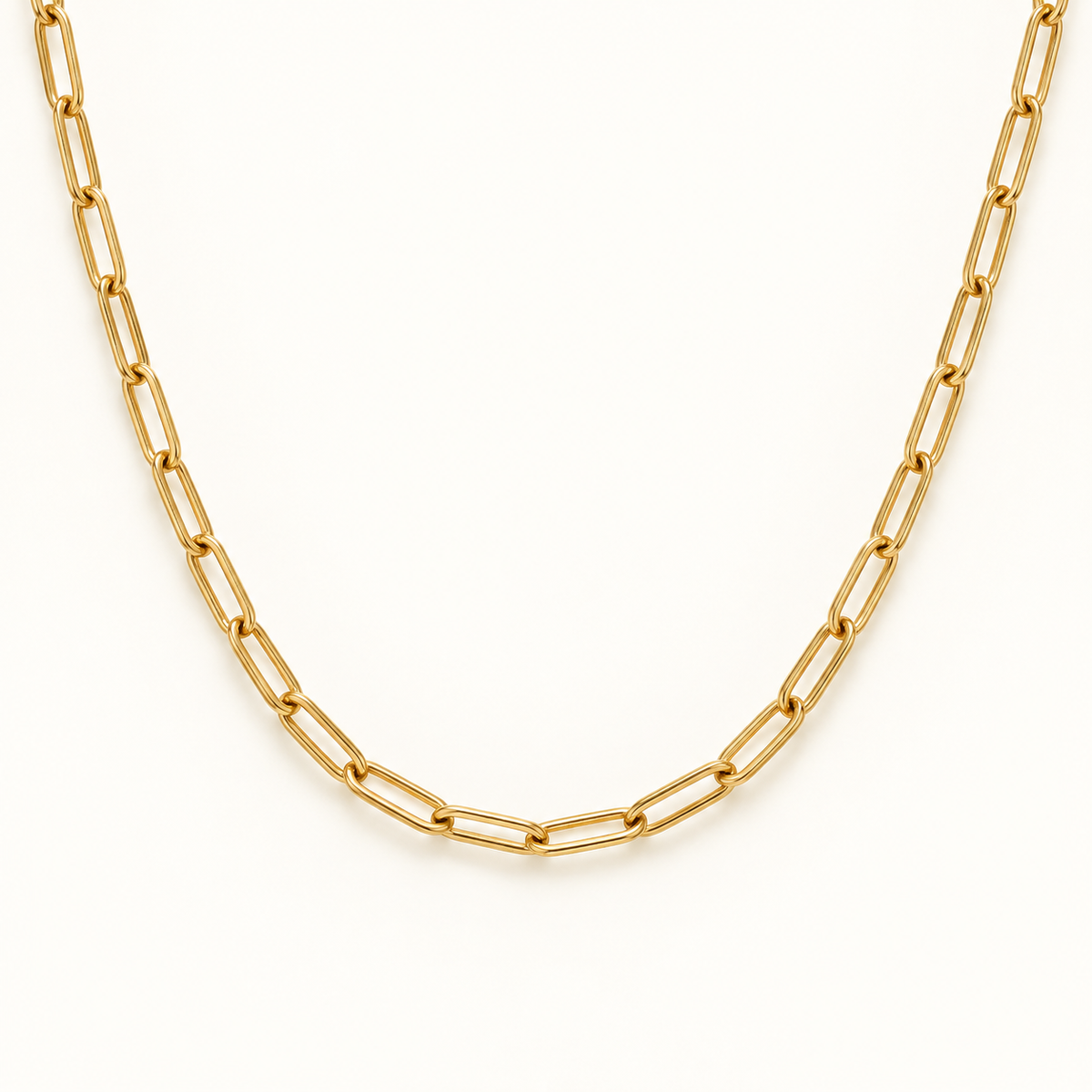 Gold Paperclip Chain Necklace