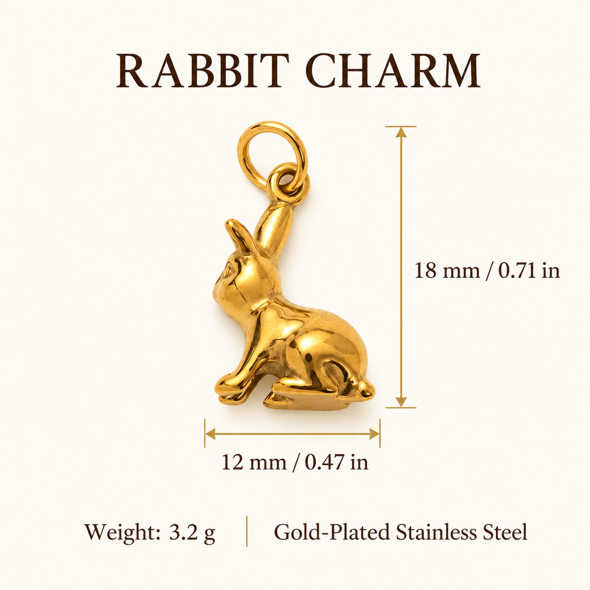 Vintage Rabbit Charm