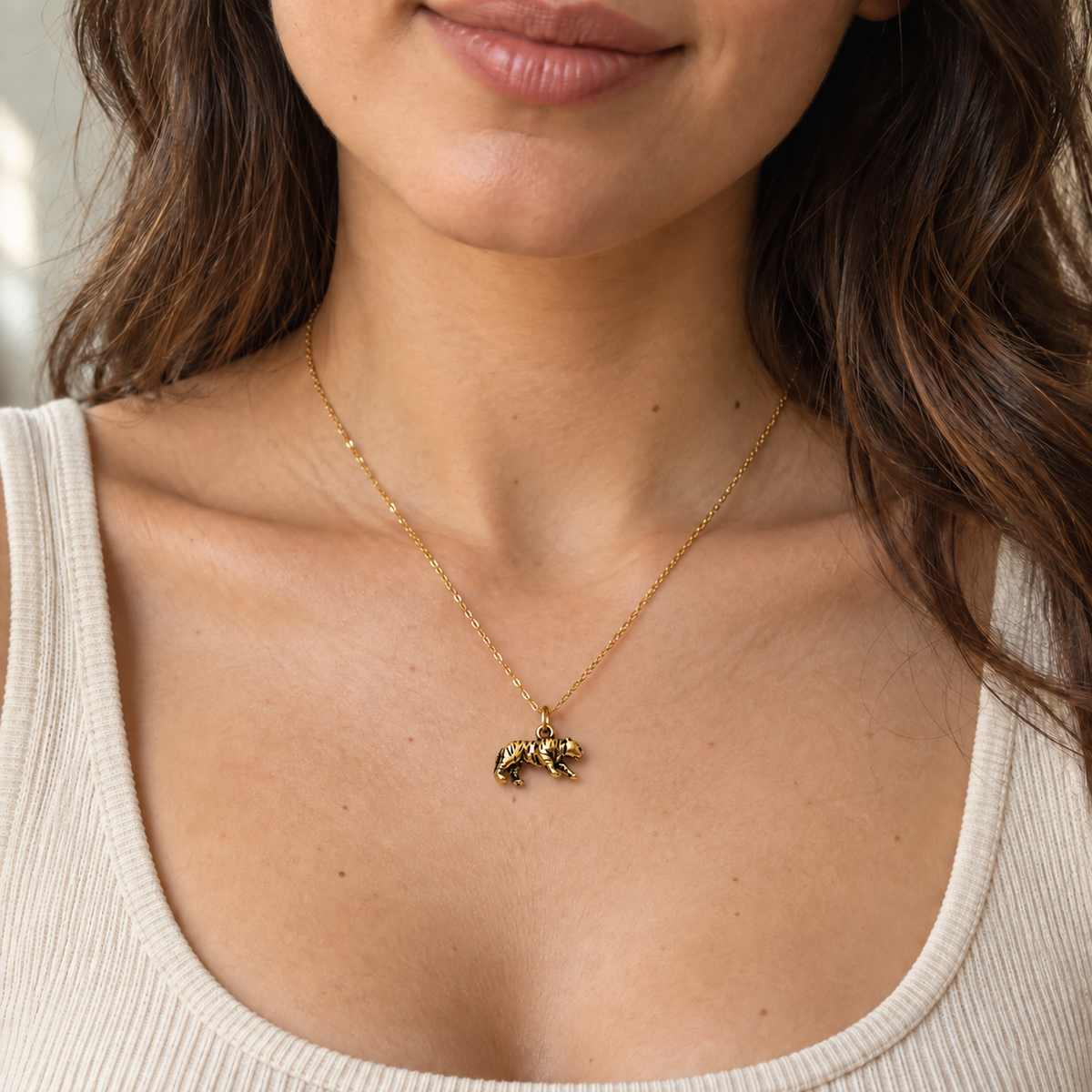 Vintage Tiger Charm