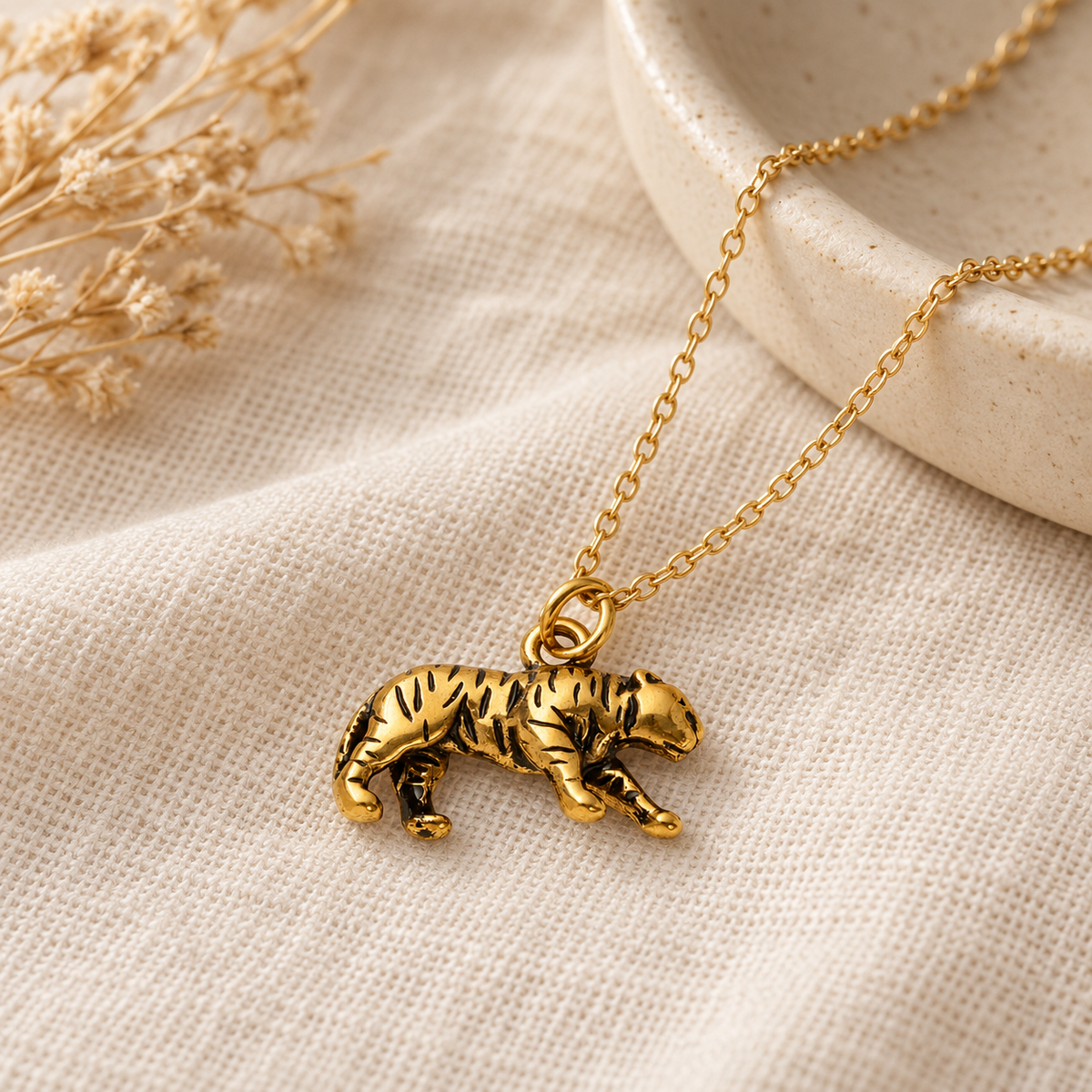 Vintage Tiger Charm