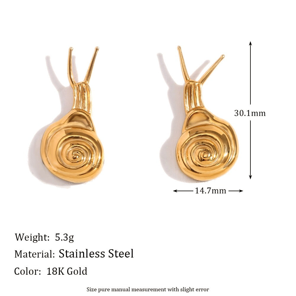 Sculptural Snail Earrings