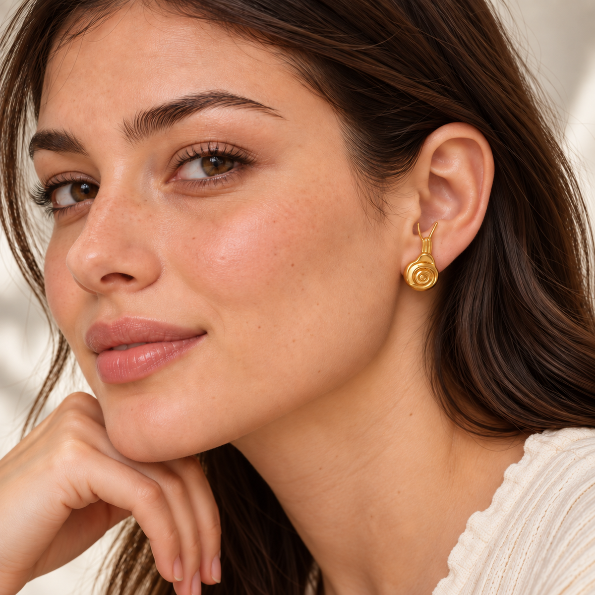 Sculptural Snail Earrings
