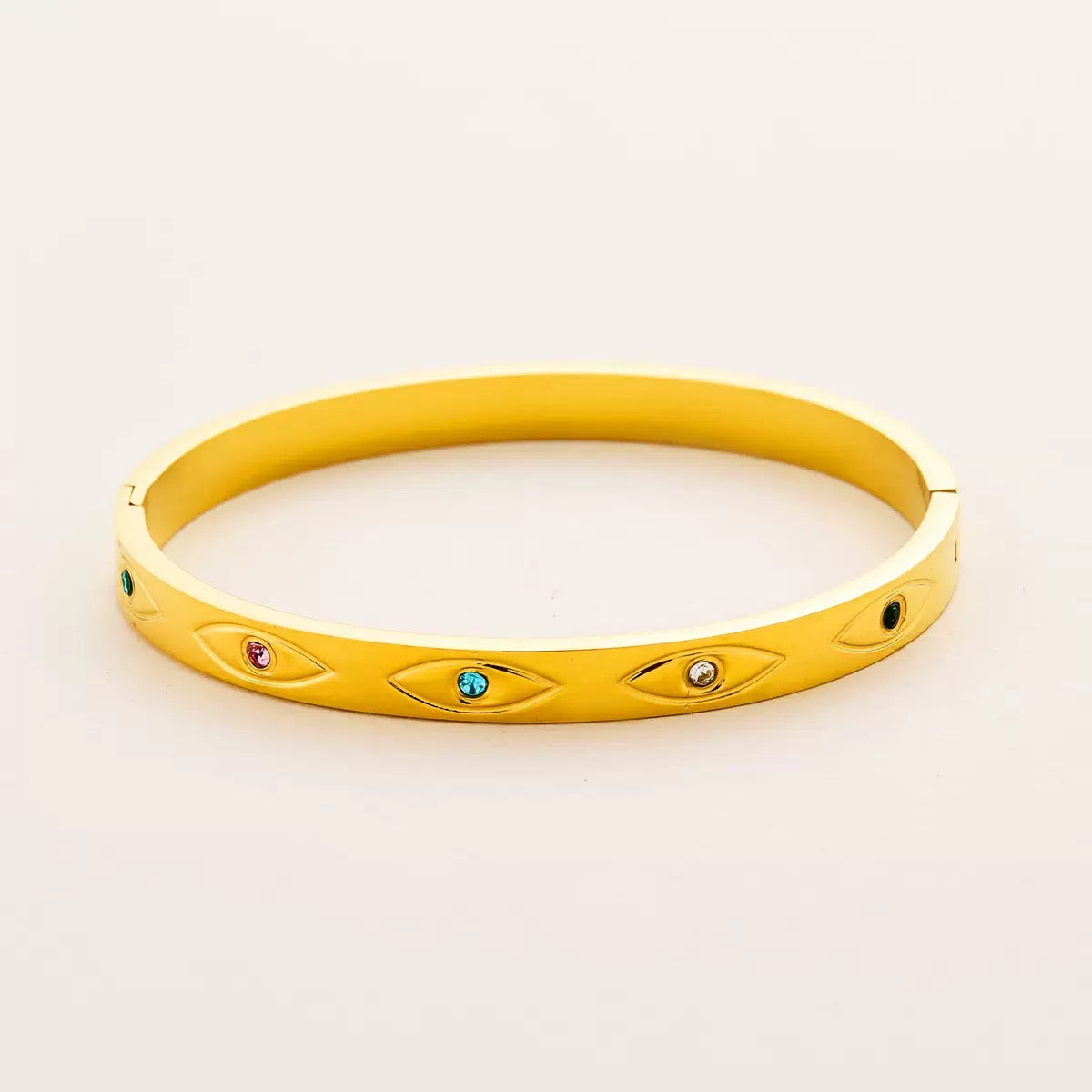 Multicolor Crystal Eye Bangle