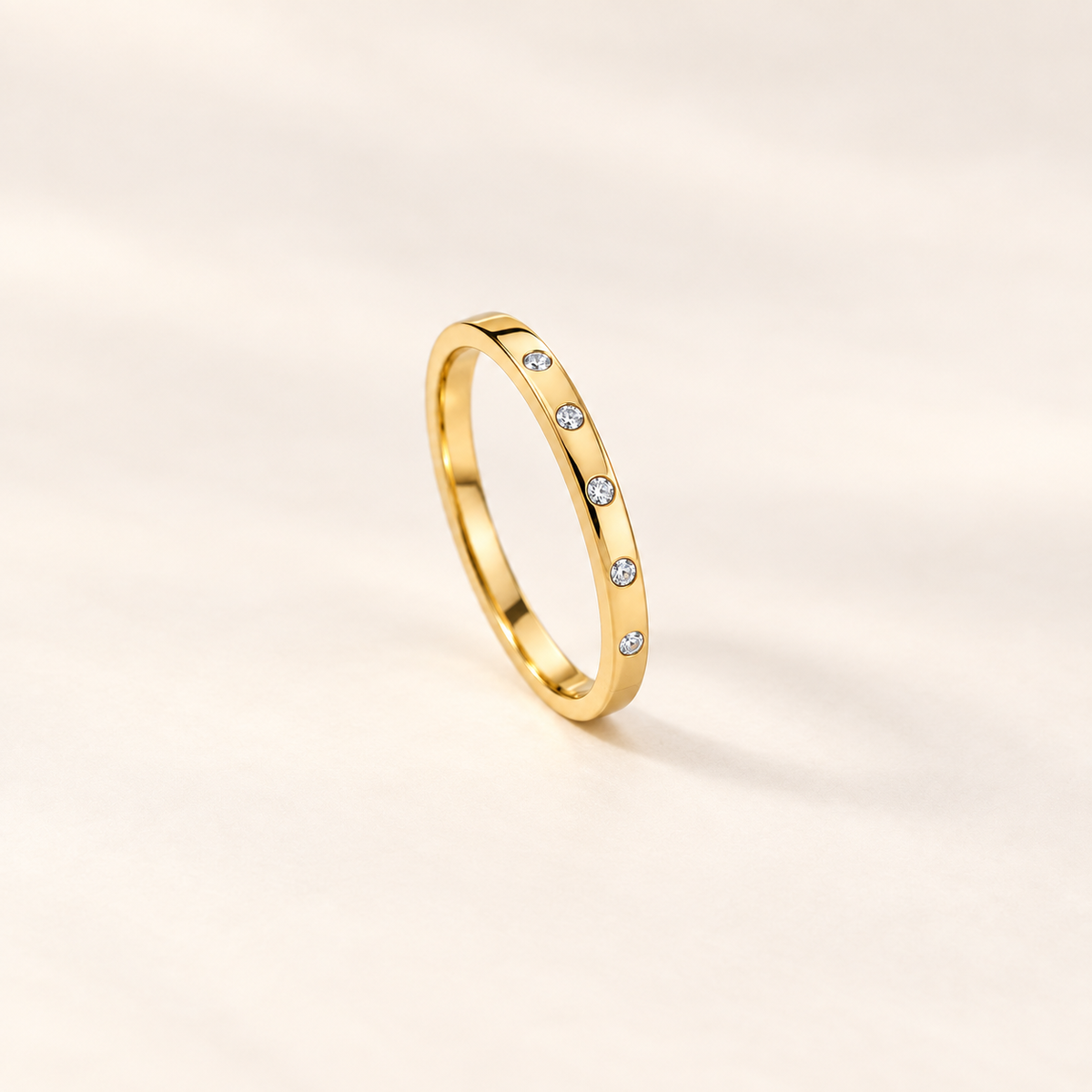 Stone Crystal Band Ring
