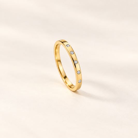 Stone Crystal Band Ring