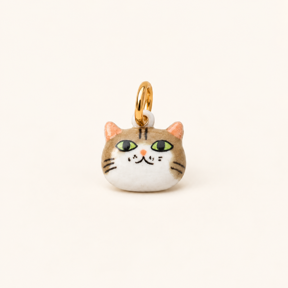 Green-Eyed Cat Charm