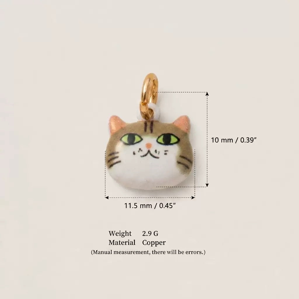 Green-Eyed Cat Charm