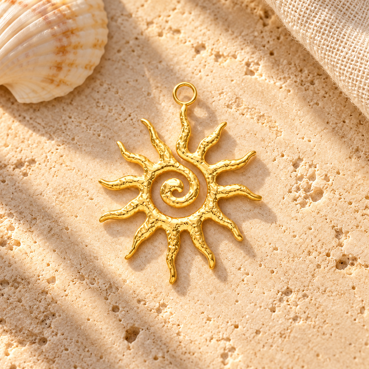 Spiral Sun Charm