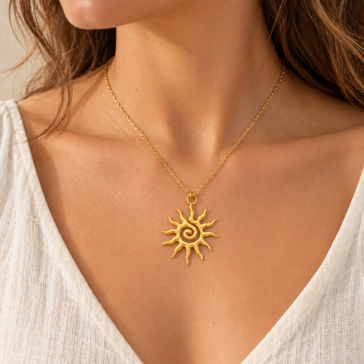 Spiral Sun Charm