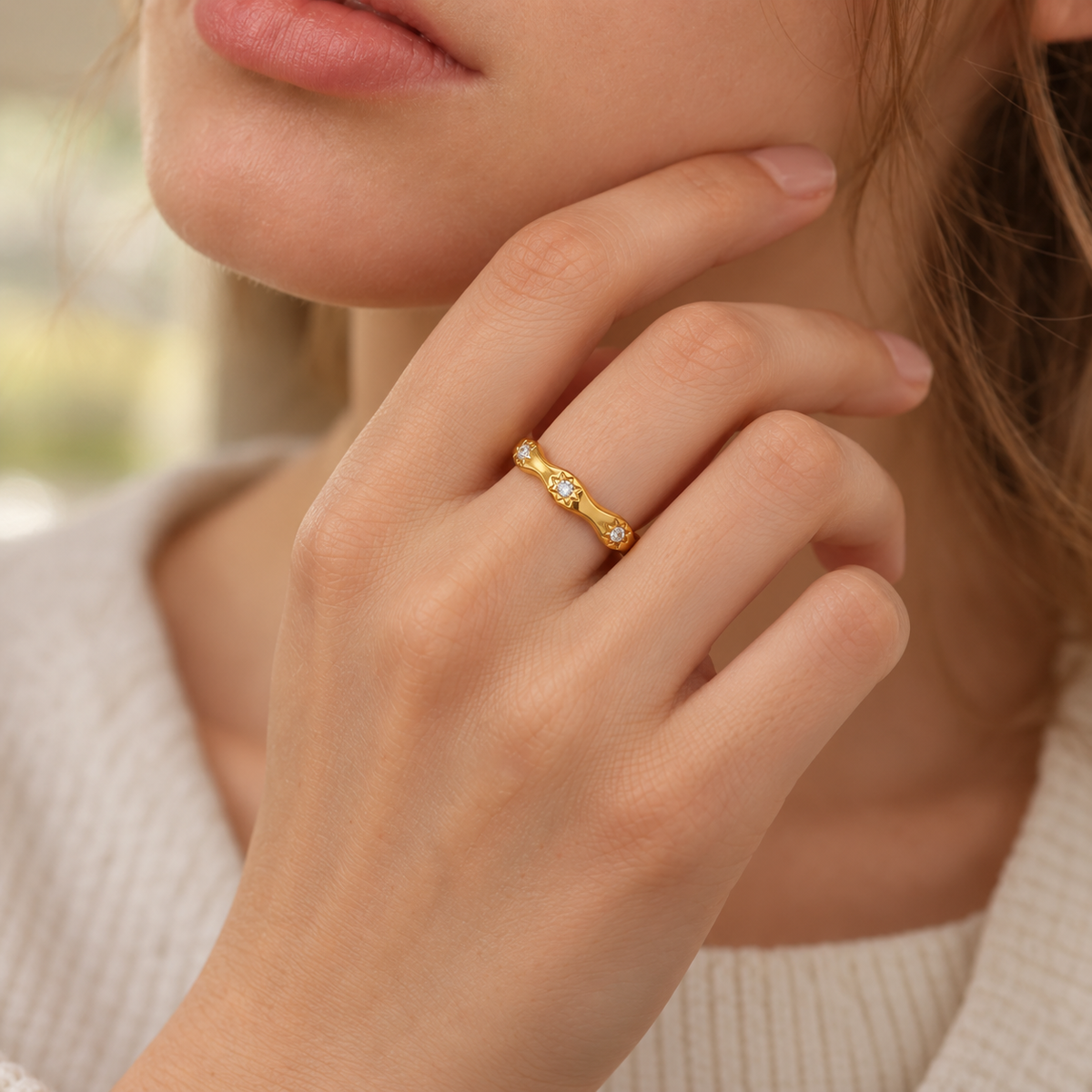Celestial Waves Ring