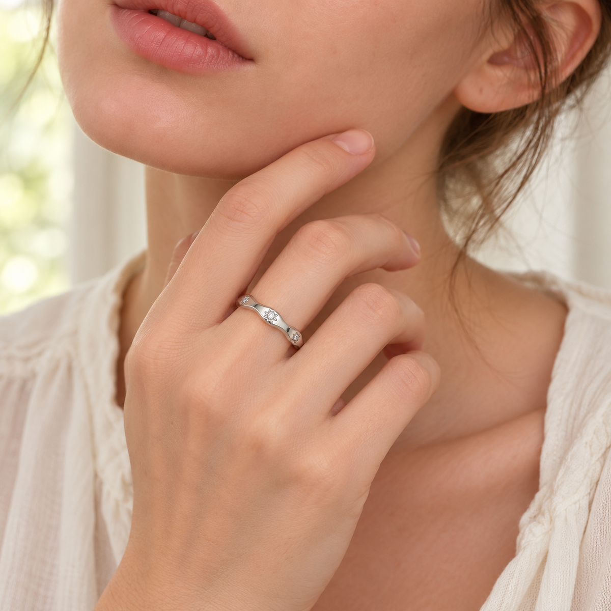 Celestial Waves Ring