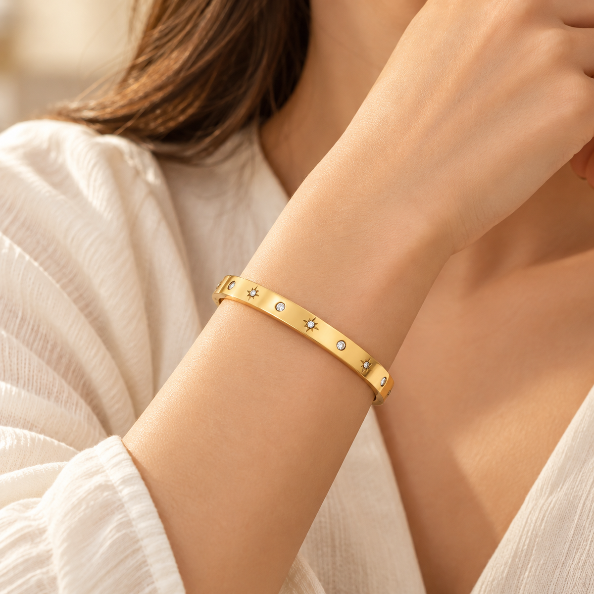Starry Crystal Bangle