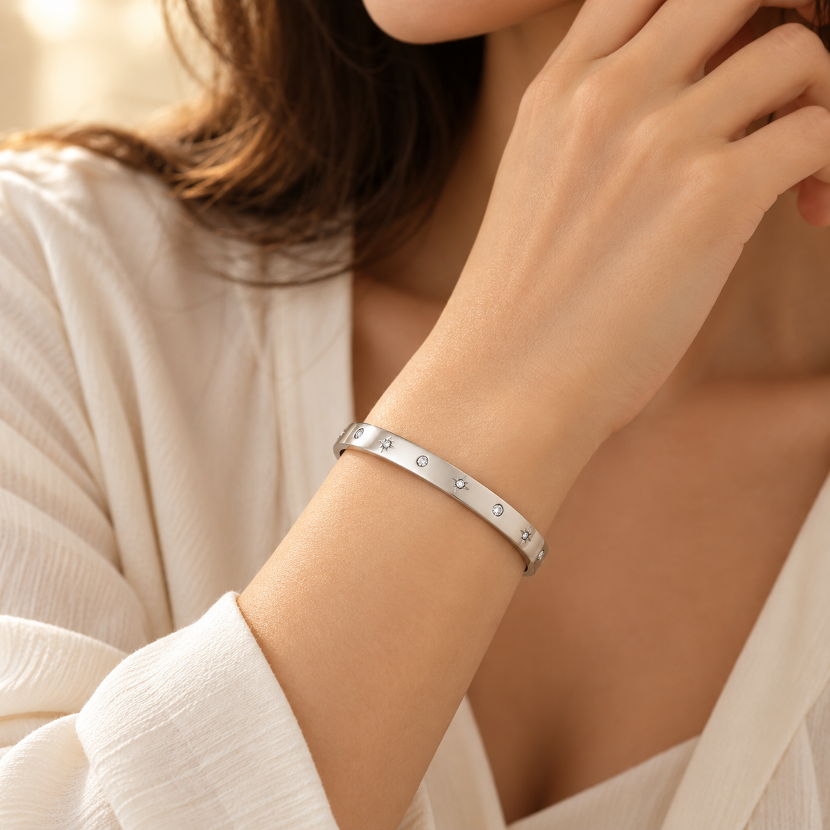 Starry Crystal Bangle