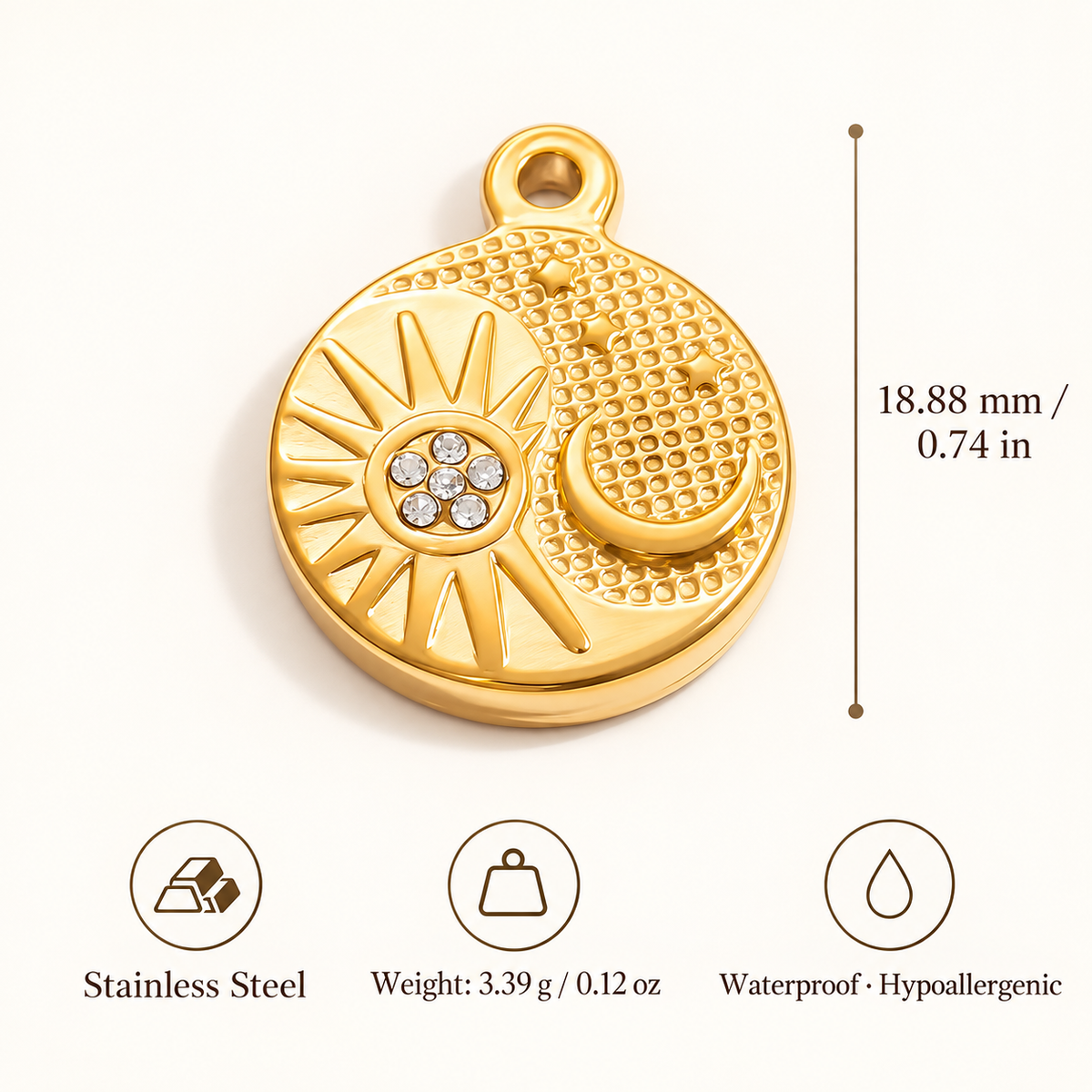 Sun & Moon Medallion Charm
