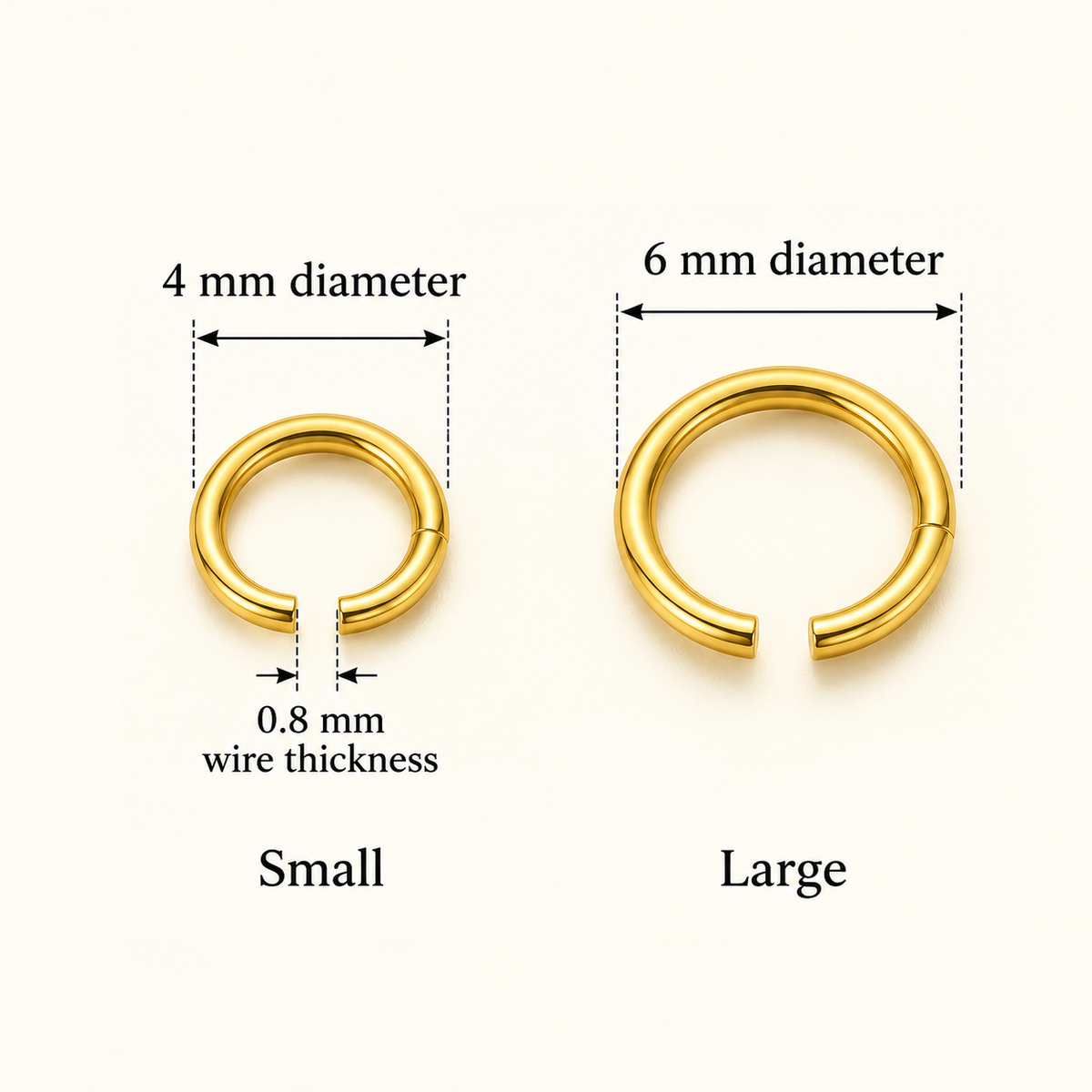 Open Jump Rings — 25 Pieces