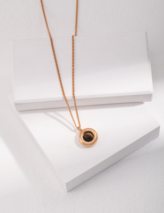 CLASSIC TIGER EYE PENDANT NECKLACE